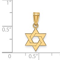 14K Yellow Gold Star of David Pendant view 3