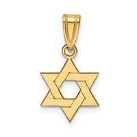 14K Yellow Gold Star of David Pendant view 1