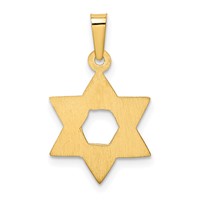14K Yellow Gold Star of David Pendant view 4