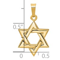 14K Yellow Gold Star of David Pendant view 3