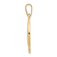 14K Yellow Gold Cross Ichthus Fish Pendant view 2