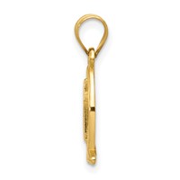 14K Yellow Gold Cross Ichthus Fish Charm view 2