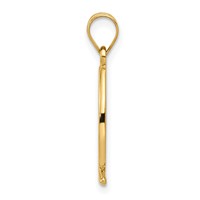 14K Yellow Gold Ichthus Fish Pendant view 2