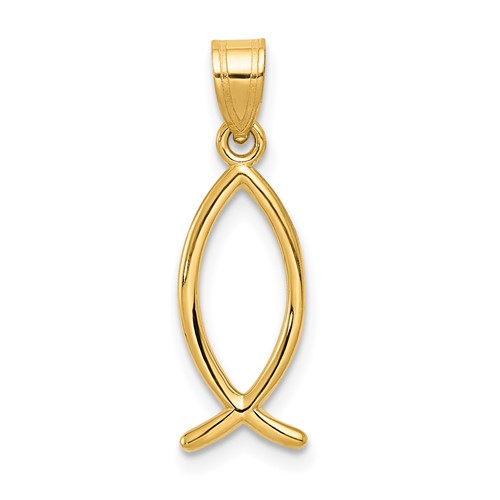 14K Ichthus Fish Pendant