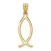 14K Ichthus Fish Charm view 4
