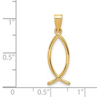 14K Ichthus Fish Charm view 3