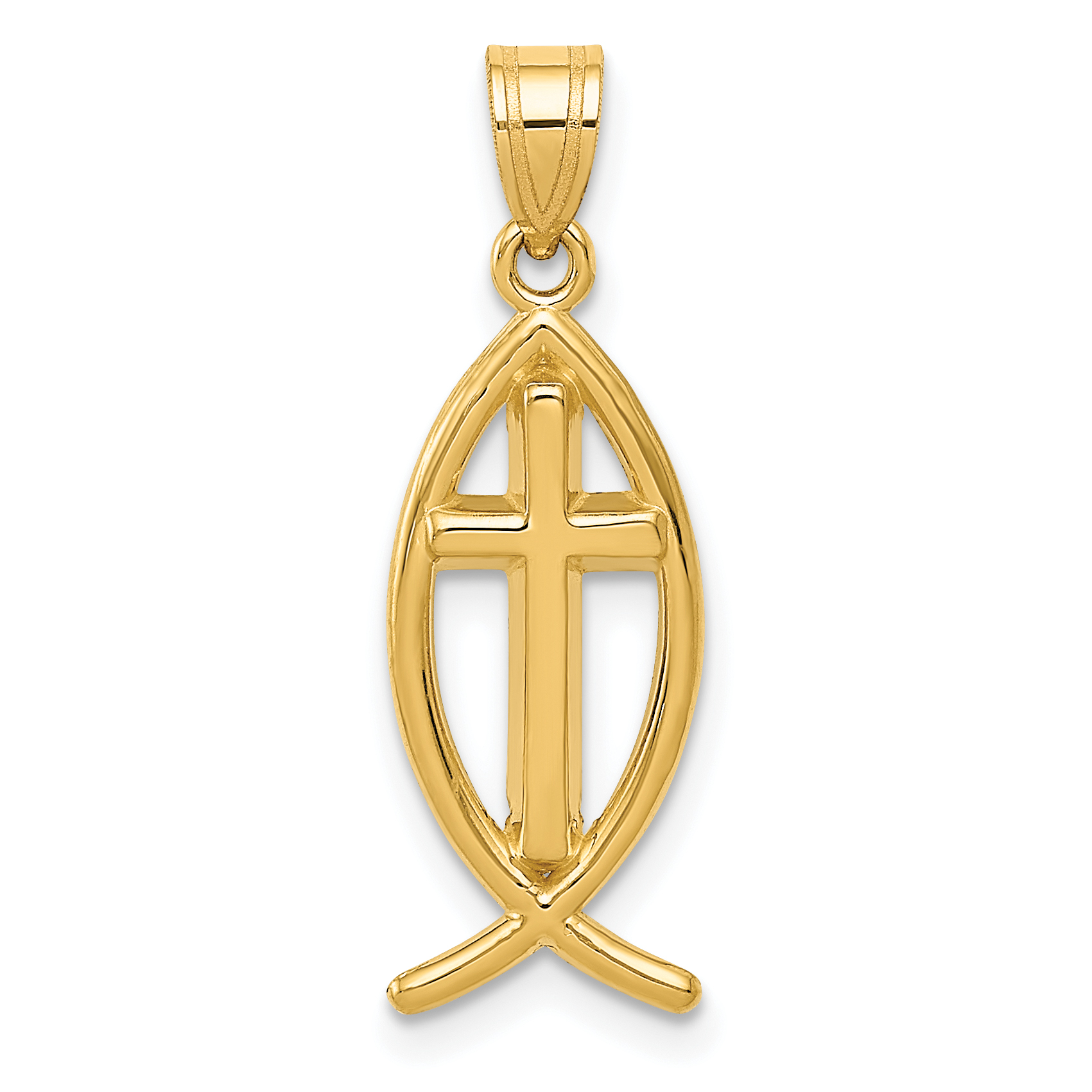 14k Ichthus Fish Pendant (XR455)