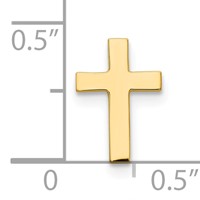 14K Yellow Gold Polished Cross Tie Tac view 3
