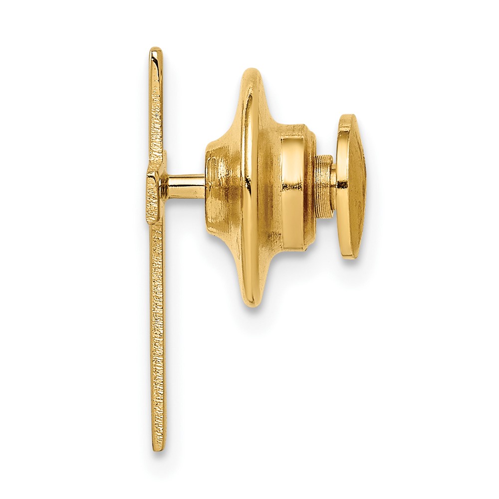 14k Polished Cross Tie Tac (XR462)