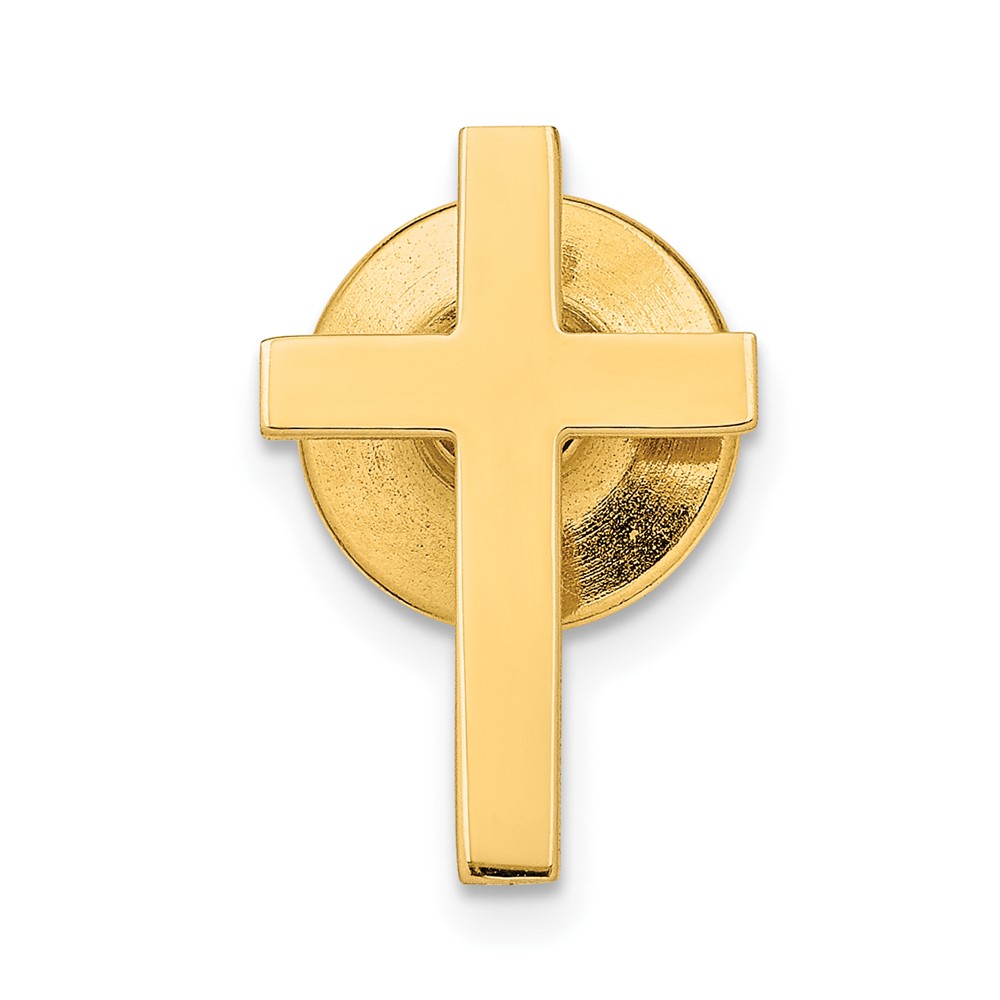 14k Polished Cross Tie Tac (XR462)