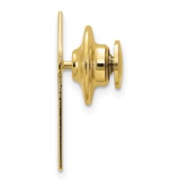 14K Yellow Gold Polished Cross Tie Tac view 2