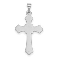 14K White Gold Budded Cross Charm view 4