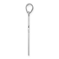 14K White Gold Floral Cross Pendant view 2