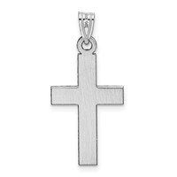14K White Gold Cross Pendant view 4