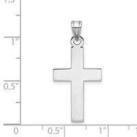 14K White Gold Cross Pendant view 3
