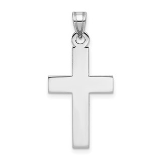 Gold Polished Flat Latin Cross Pendant