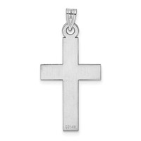 14K White Gold Cross Pendant view 4