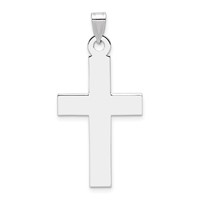 14K White Gold Cross Pendant view 1