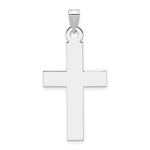 14K White Gold Cross Pendant