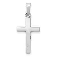 14K White Gold Inri Crucifix Charm view 4