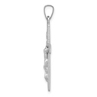 14K White Gold Inri Crucifix Charm view 2