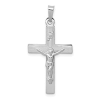 14K White Gold Inri Crucifix Charm view 1