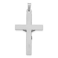 14K White Gold Inri Crucifix Charm view 4