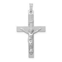 14K White Gold Inri Crucifix Charm view 1