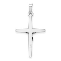 14K White Gold Inri Crucifix Charm view 4