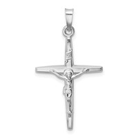 14K White Gold Inri Crucifix Charm view 1