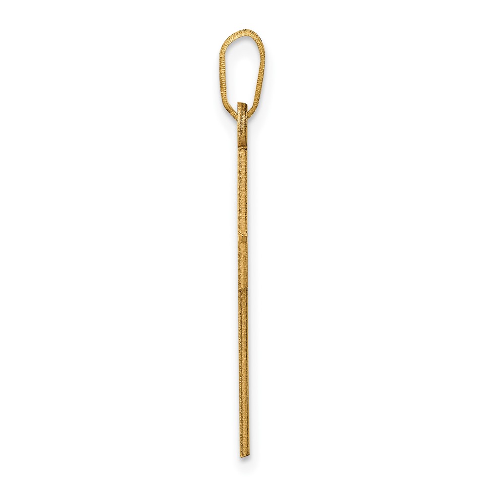 14K Polished Cross Charm (XR528)