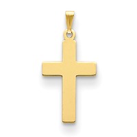 14K Polished Cross Charm view 1