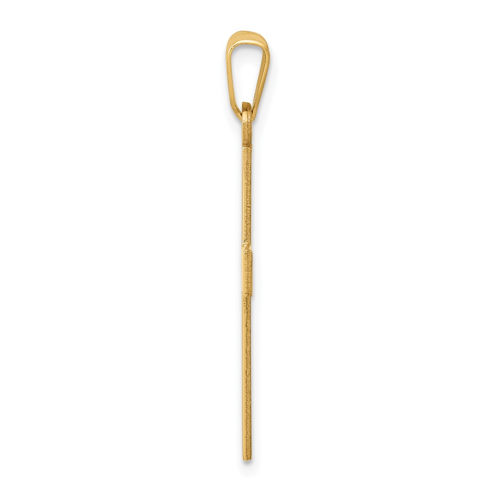 14k Polished Cross Charm (XR529)