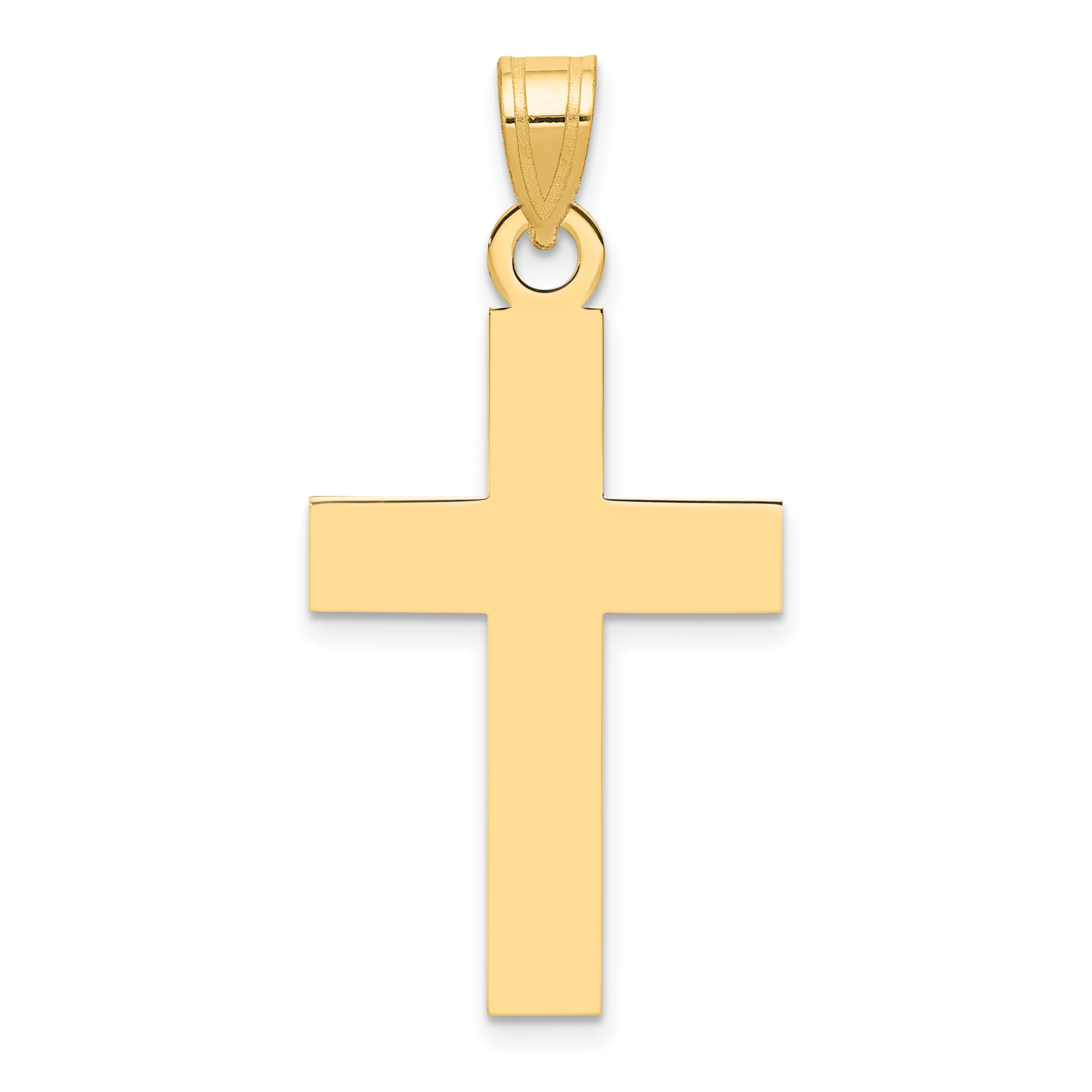 14k Polished Cross Charm (XR529)