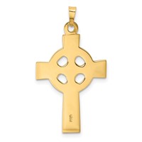 14K Yellow Gold Celtic Cross Charm view 4
