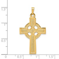14K Yellow Gold Celtic Cross Charm view 3