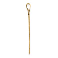 14K Yellow Gold Laser Etched Cross Charm view 2