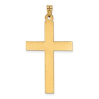 14K Laser Etched Cross Charm view 4