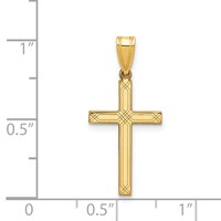 14K Yellow Gold Cross Charm view 3