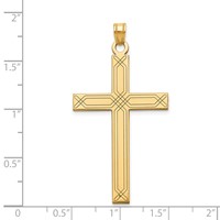 14K Yellow Gold Cross Pendant view 3