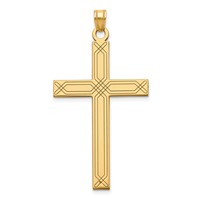 14K Yellow Gold Cross Pendant view 1