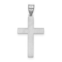 14K White Gold Cross Pendant view 4