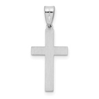 14K White Gold Cross Pendant view 4