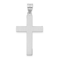 14K White Gold Cross Pendant view 4