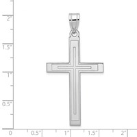 14K White Gold Cross Pendant view 3