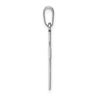 14K White Gold Cross Pendant view 2