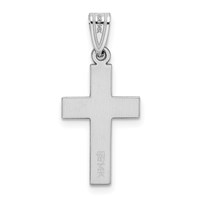14K White Gold Cross Pendant view 4