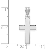 14K White Gold Cross Pendant view 3