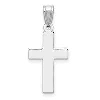 14K White Gold Cross Pendant view 1