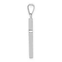 14K White Gold Cross Charm view 2